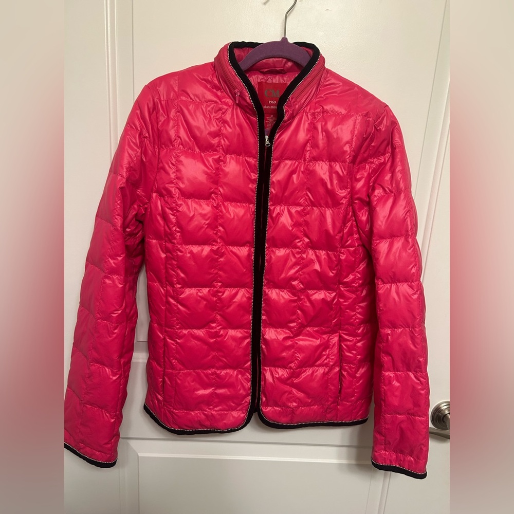 Women’s Bright Pink Puffer Jacket, Ciao Milano 1969.  Size Medium